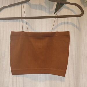 Mono B Tan Ribbed Top SMALL/MEDIUM